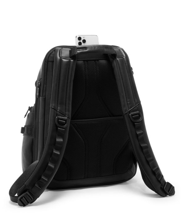 tumi leather backpack sale