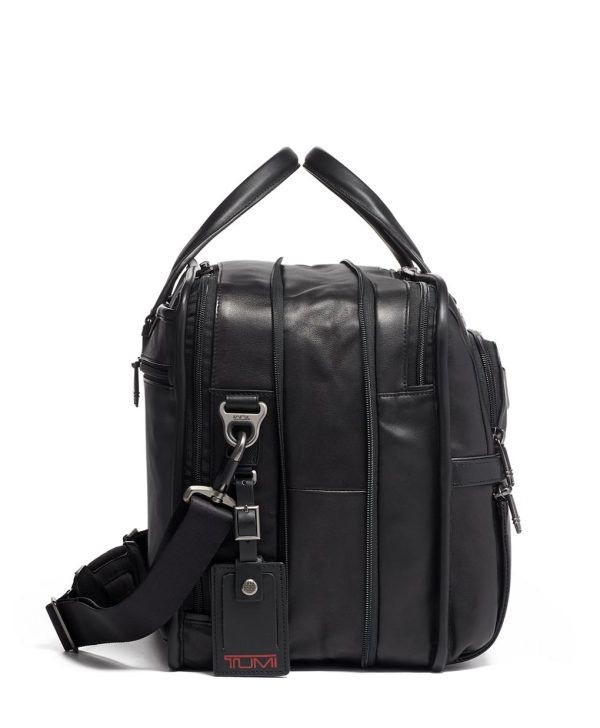 tumi leather laptop bag